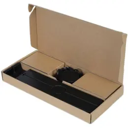 Brela @memorii Recycled Laptop Stand & Retractable Cable Set Black Gift Box Open